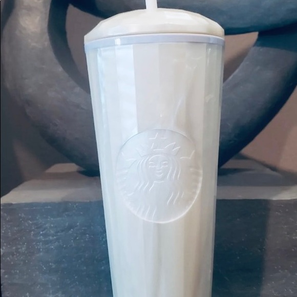 Starbucks Pearl White Marbled Dome Kaleidoscope Tumbler Cold Cup 24oz Venti 2021 - Picture 11 of 15